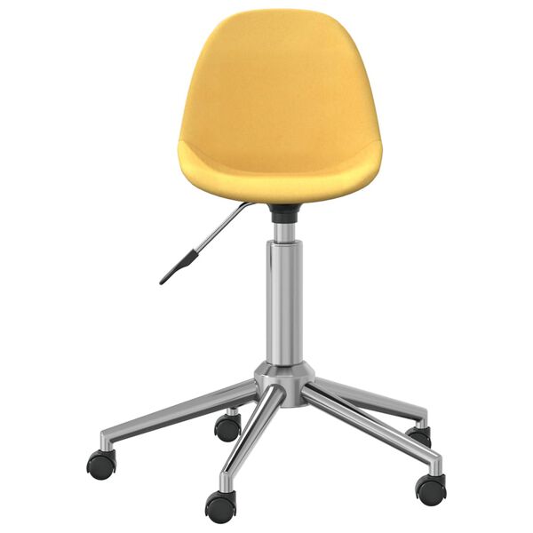 vidaXL Chaises pivotantes &agrave; manger lot de 4 jaune tissu