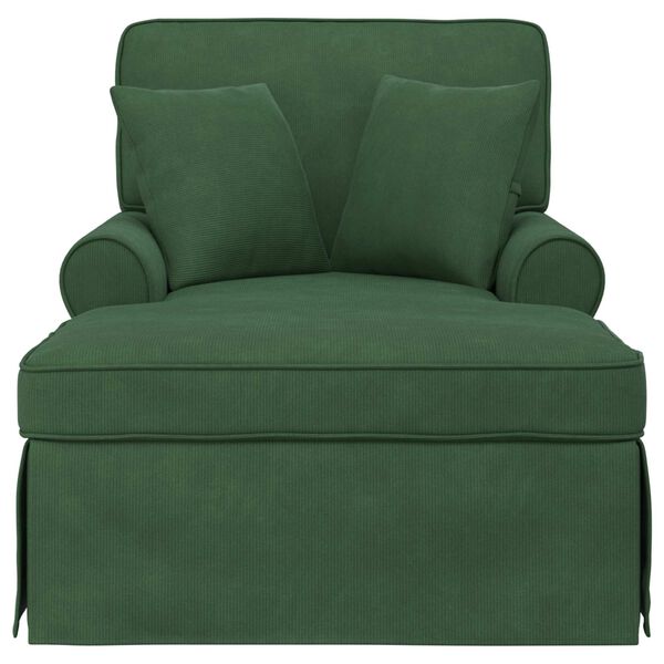 vidaXL Chaise lounge avec jupe Vert Jungle 91 x 157 x 91 cm