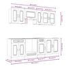 vidaXL Ensemble d'armoires de cuisine 8 pcs Kalmar bois d'ing&eacute;nierie