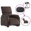 vidaXL Fauteuil inclinable de massage &eacute;lectrique marron similicuir
