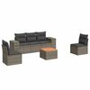 vidaXL Salon de jardin 6 pcs avec coussins gris r&eacute;sine tress&eacute;e