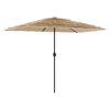 vidaXL Parasol de jardin avec LED et m&acirc;t en acier marron 300x200x250cm