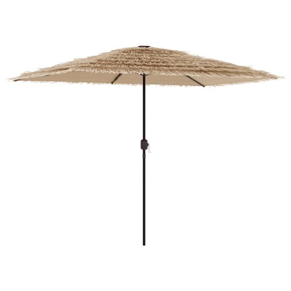 vidaXL Parasol de jardin avec LED et m&acirc;t en acier marron 300x200x250cm