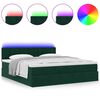 vidaXL Cadre de lit ottoman avec matelas vert fonc&eacute; 200x200 cm velours