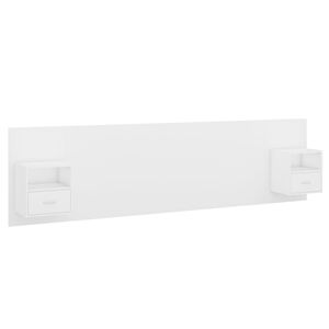 vidaXL T&ecirc;te de lit avec armoires Blanc Bois d'ing&eacute;nierie