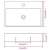 vidaXL Vasque avec trou de robinet en céramique Blanc 76x42,5x14,5 cm
