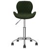 vidaXL Chaise pivotante de salle &agrave; manger Vert fonc&eacute; Velours