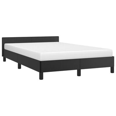 vidaXL Cadre de lit avec tête de lit Noir 120x200 cm Similicuir