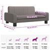 vidaXL Lit pour chien taupe 70x45x30 cm tissu