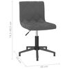 vidaXL Chaises pivotantes &agrave; manger lot de 2 gris fonc&eacute; velours