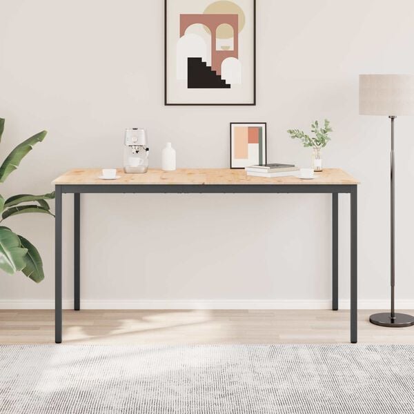 vidaXL Table de bar Naturel 110 x 55 x 105 cm Bois de pin massif