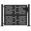 vidaXL Porte de Jardin Noir 110 x 105 cm Acier enduit de poudre