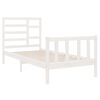 vidaXL Cadre de lit sans matelas blanc bois massif 75x190 cm
