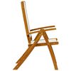 vidaXL Chaises pliables de jardin lot de 4 bois d'acacia et textil&egrave;ne