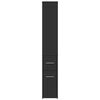 vidaXL Armoire de salle de bain &eacute;troite avec roulettes noir