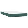 vidaXL Sommier &agrave; lattes de lit et matelas et LED vert fonc&eacute; 120x210cm velours