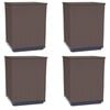 vidaXL Jardini&egrave;res 4 pcs marron 30x30x37 cm polypropyl&egrave;ne
