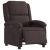 vidaXL Fauteuil inclinable électrique Marron foncé Tissu