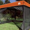 vidaXL Ensemble de Tentes de Camping avec toit 2 pcs Gris et orange