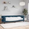 vidaXL Lit de jour avec matelas bleu 80x200 cm velours