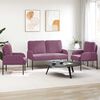 vidaXL Ensembles de canap&eacute;s 3 pcs Violet 115 x 56 x 80 cm Contreplaqu&eacute;