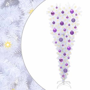 vidaXL Sapin de No&euml;l artificiel avec 150 LED Blanc 120 cm PVC et Acier