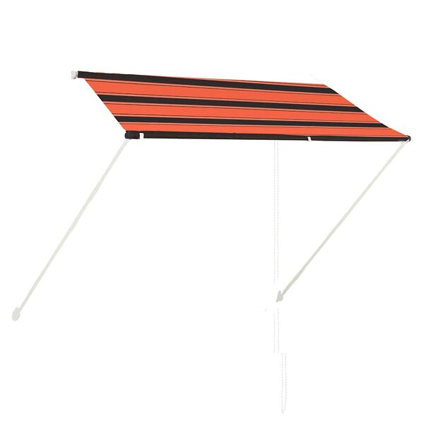 vidaXL Auvent r&eacute;tractable 250x150 cm Orange et marron