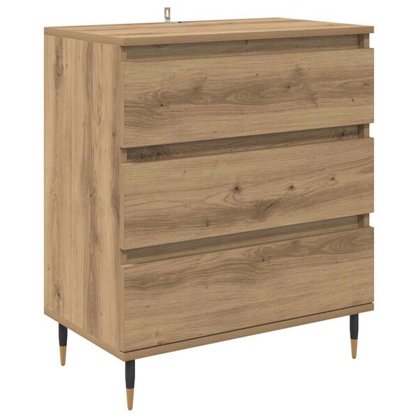vidaXL Buffet Ch&ecirc;ne artisanal 60 x 35 x 70 cm Bois d'ing&eacute;nierie