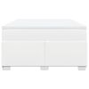 vidaXL Sommier &agrave; lattes de lit avec matelas Blanc 160x200cm Similicuir