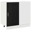 vidaXL Meuble de cuisine d'angle Ch&ecirc;ne noir 86 x 46 x 81,5 cm