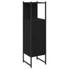 vidaXL Ensemble de mobilier de salle de bain avec &eacute;tag&egrave;re 4 pcs Noir
