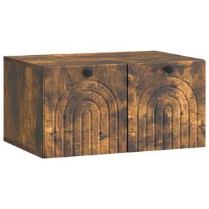 vidaXL Meuble TV mural Ch&ecirc;ne fum&eacute; 59,5 x 41 x 30 cm Bois d'ing&eacute;nierie