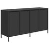 vidaXL Buffet noir 135x39x73,5 cm acier laminé à froid