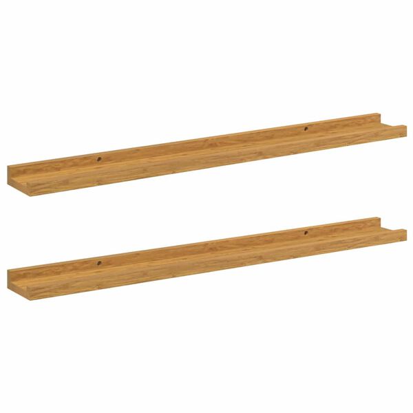 vidaXL &Eacute;tag&egrave;re Murale 2 pcs Beige 80 x 9 x 3 cm Bois d'ing&eacute;nierie