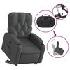 vidaXL Fauteuil inclinable électrique gris foncé tissu