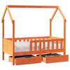 vidaXL Cadre de lit enfant avec tiroirs sans matelas 70x140 cm bois