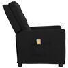 vidaXL Fauteuil de massage Noir Tissu