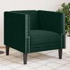 vidaXL Fauteuil Chesterfield vert fonc&eacute; velours