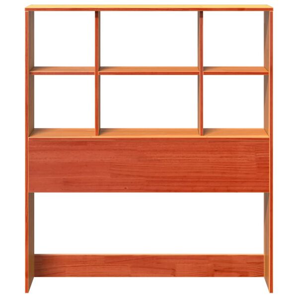 vidaXL T&ecirc;te de lit avec rangement cire marron 100cm bois massif de pin