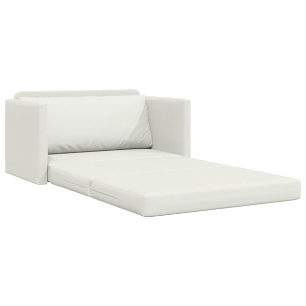 vidaXL Canap&eacute;-Lit 110cm Blanc Simili cuir