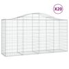 vidaXL Paniers à gabions arqués 20 pcs 200x50x100/120 cm fer galvanisé