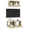 vidaXL Ensemble de meuble TV 2 pcs Ch&ecirc;ne sonoma Bois d'ing&eacute;nierie