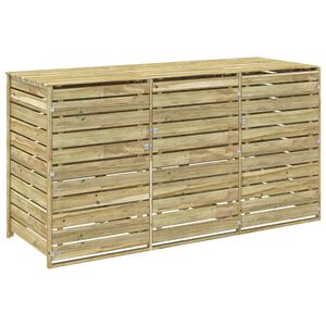 vidaXL Abri pour poubelles roulantes pour 3 bacs 240 L