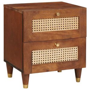vidaXL Cabinet de chevet Marron 40 x 33,5 x 46 cm Bois d'acacia massif