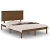 vidaXL Cadre de lit sans matelas marron miel 120x190 cm bois massif