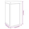 vidaXL Support de Plante 2 pcs Chêne noir 10 x 10 x 18 cm