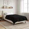 vidaXL Duvet d'&eacute;t&eacute; simple Matelass&eacute; Noir 155 x 200 cm Microfibre