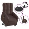 vidaXL Fauteuil inclinable de massage Marron fonc&eacute; Tissu