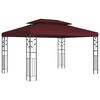 vidaXL Pavillon 3,97 x 2,96 x 2,68 m Bordeaux Polyester et Acier