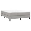 vidaXL Sommier à lattes de lit avec matelas Gris clair 160x200cm Tissu